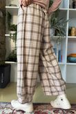 Patrick Plaid Brushed Cotton Demi Bloom Pant Mocha Blush
